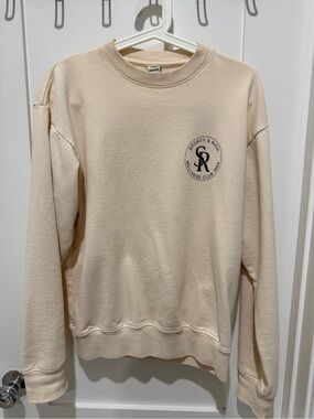 Sporty & Rich Crewneck Sweatshirt in Cream